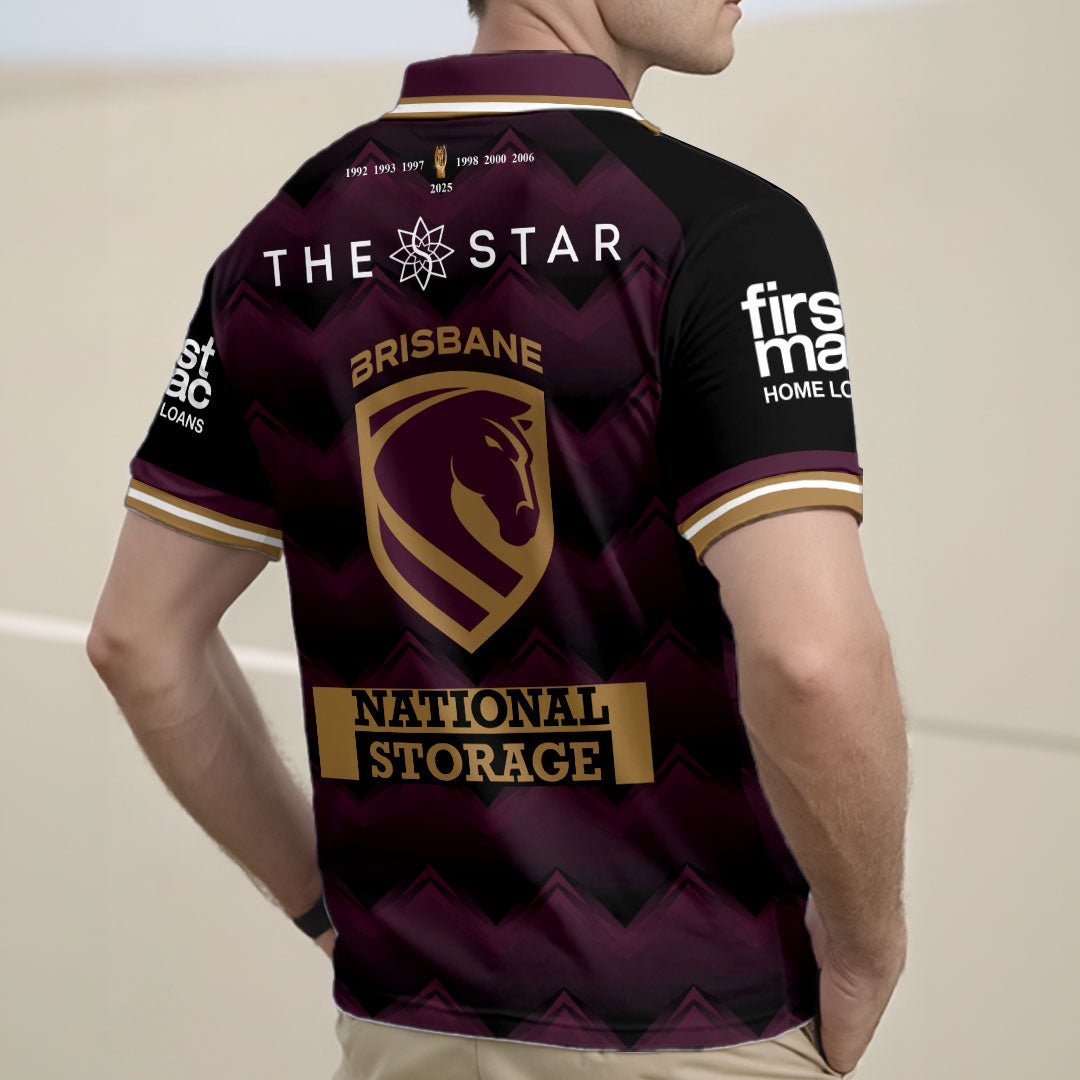 Brisbane Broncos 2026 Zip Polo Shirt – HOATT16246