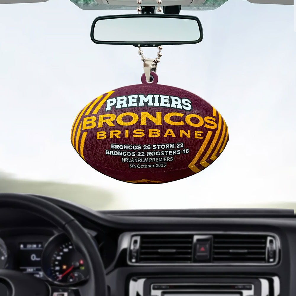Brisbane Broncos Custom Shape 2-Side Printed Car Ornament – MAITM13359