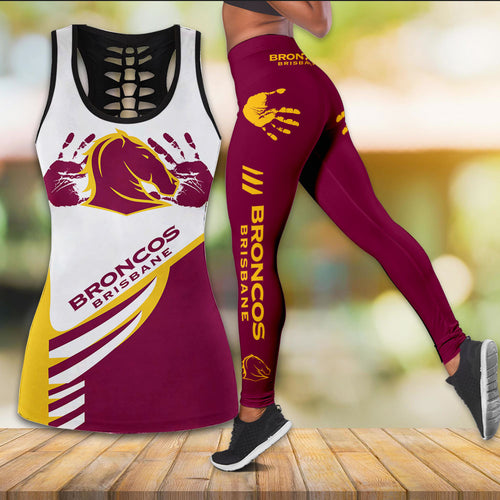 Brisbane Broncos Hollow Tank Top Leggings – VANDH 1075