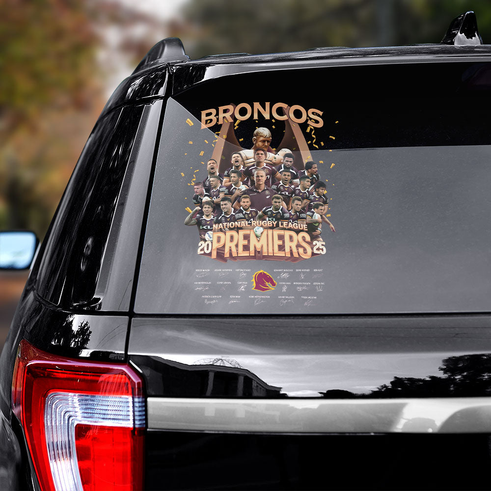 Brisbane Broncos Premiers 2025 3D Car Sticker – TANTN17387