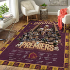 Brisbane Broncos Premiers 2025 Rectangular Rug – TANTN17258