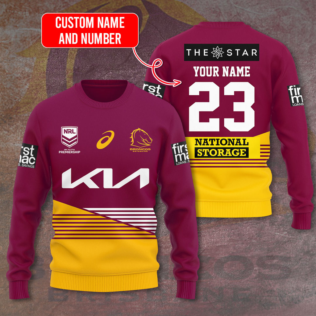 Personalized Brisbane Broncos 3D Apparel – VANDH 475
