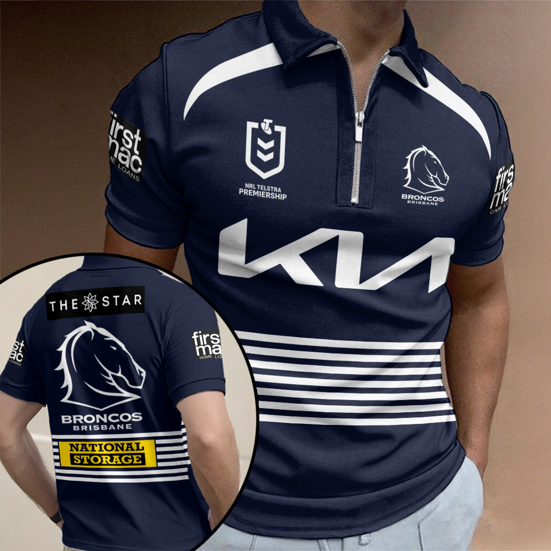 Brisbane Broncos Zip Polo Shirt – TANTN19086
