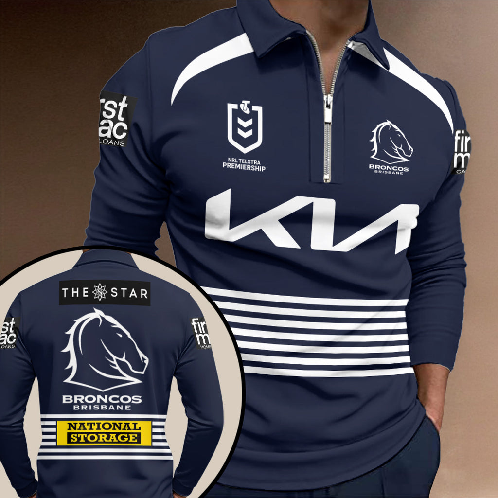 Brisbane Broncos Zip Polo Shirt – TANTN19086
