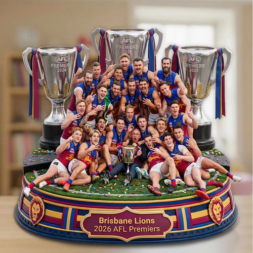 Brisbane Lions 2026 AFL Premiers Custom Shape Acrylic Plaque – TMTHU9602
