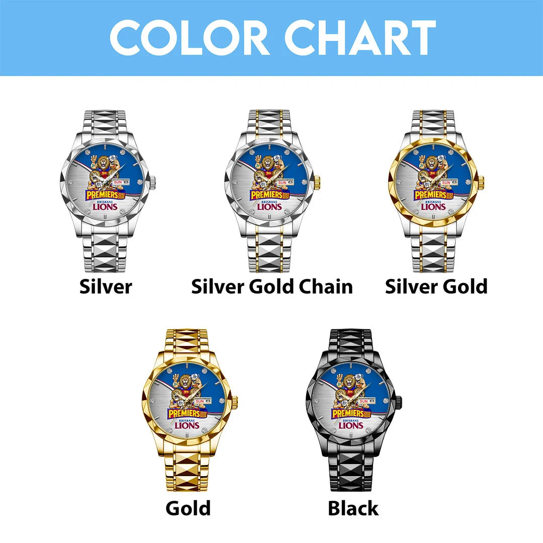 Brisbane Lions 2026 AFL Premiers Alloy Luxury Quartz Watch – HOATT21404
