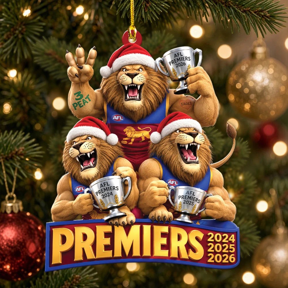 Brisbane Lions 2026 AFL Premiers Custom Shape 2-side Printed Acrylic Ornament – MAITM15274