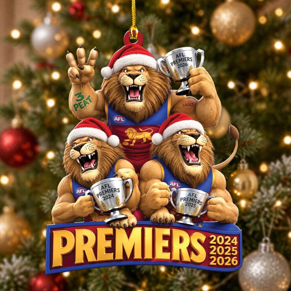Brisbane Lions 2026 AFL Premiers Custom Shape 2-side Printed Acrylic Ornament – MAITM15274