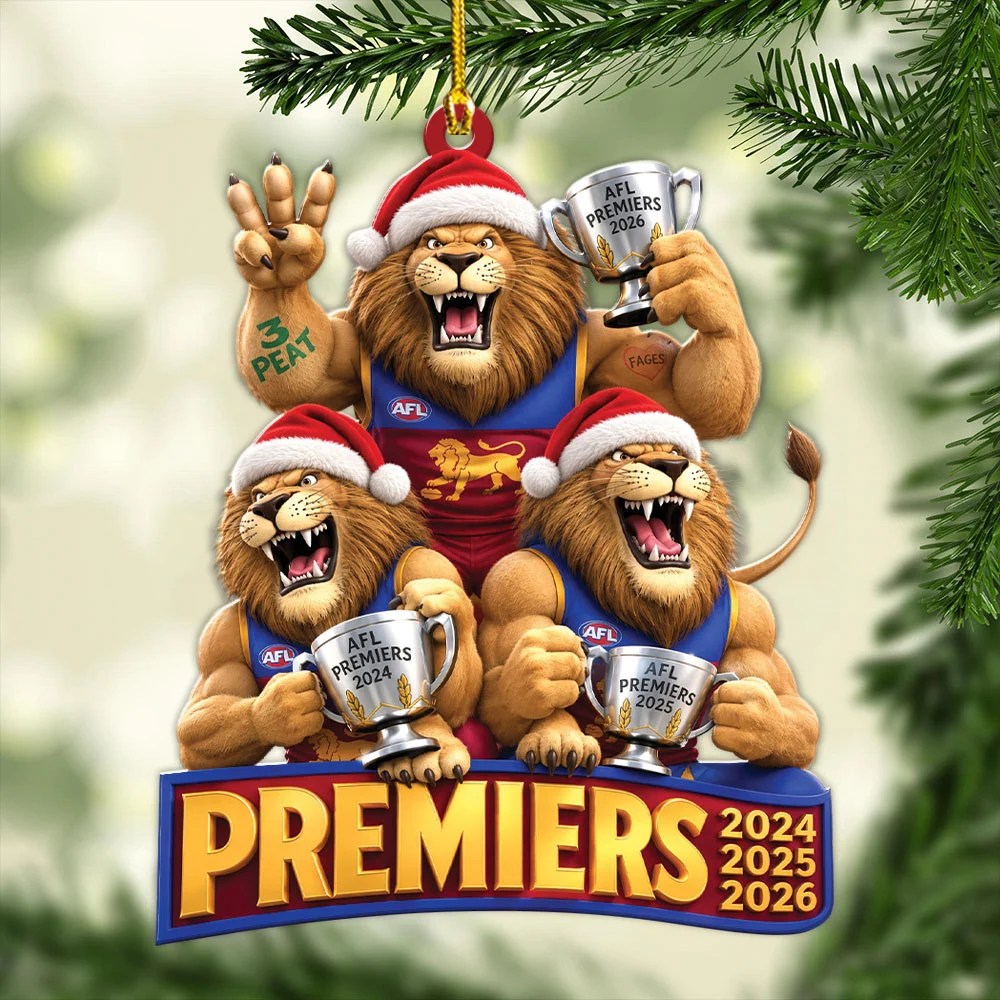 Brisbane Lions 2026 AFL Premiers Custom Shape 2-side Printed Acrylic Ornament – MAITM15274