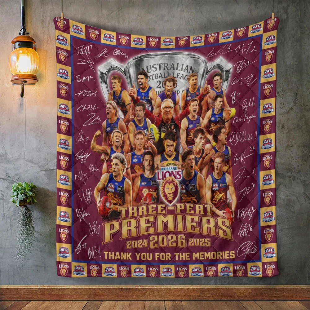 Brisbane Lions 2026 AFL Premiers Quilt Blanket – TMTHU9628