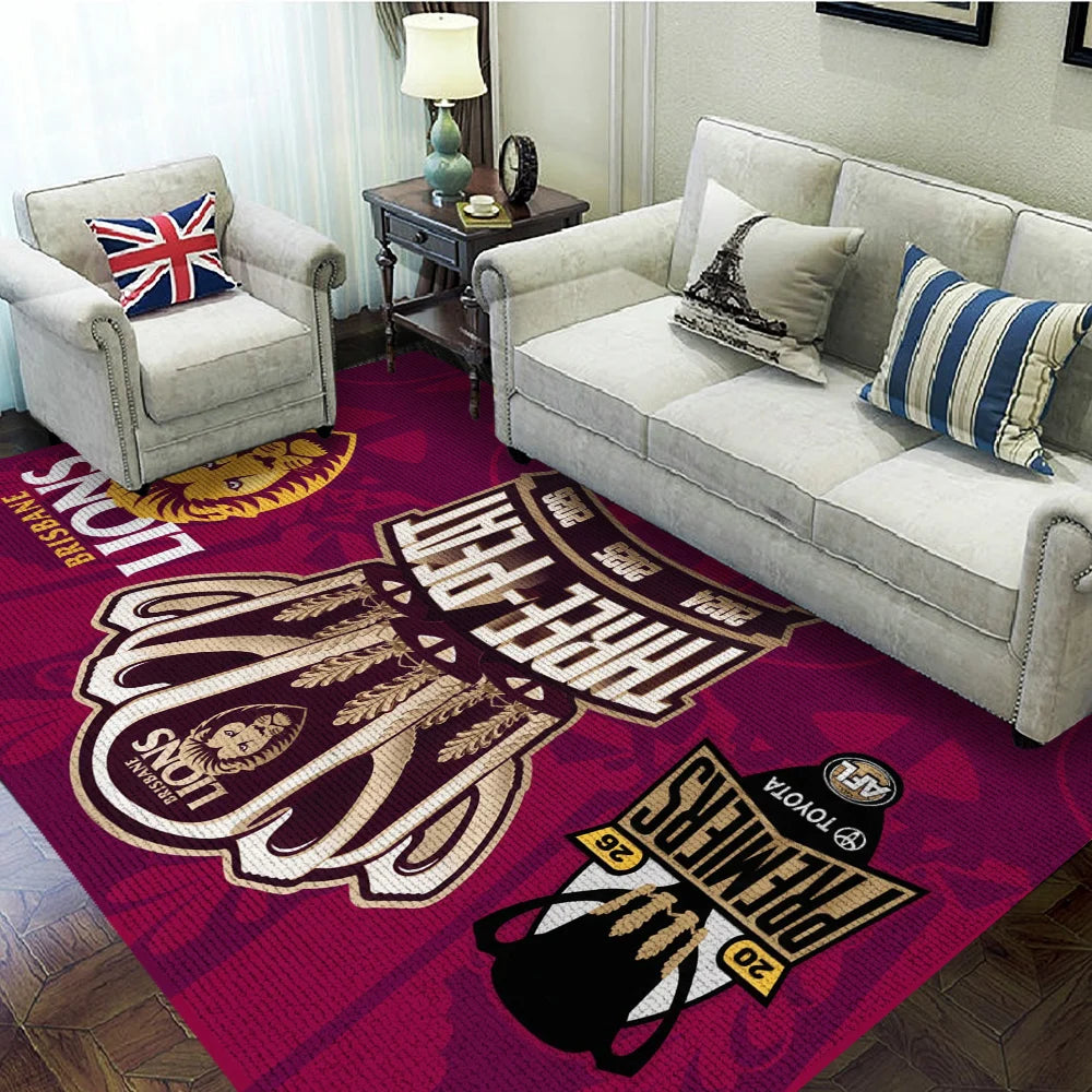 Brisbane Lions 2026 AFL Premiers Rectangular Rug – TANTN25821