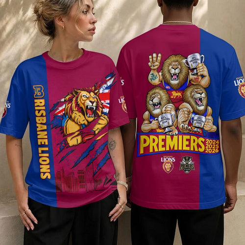 Brisbane Lions 2026 AFL Premiers 3D Apparel – HOATT26739