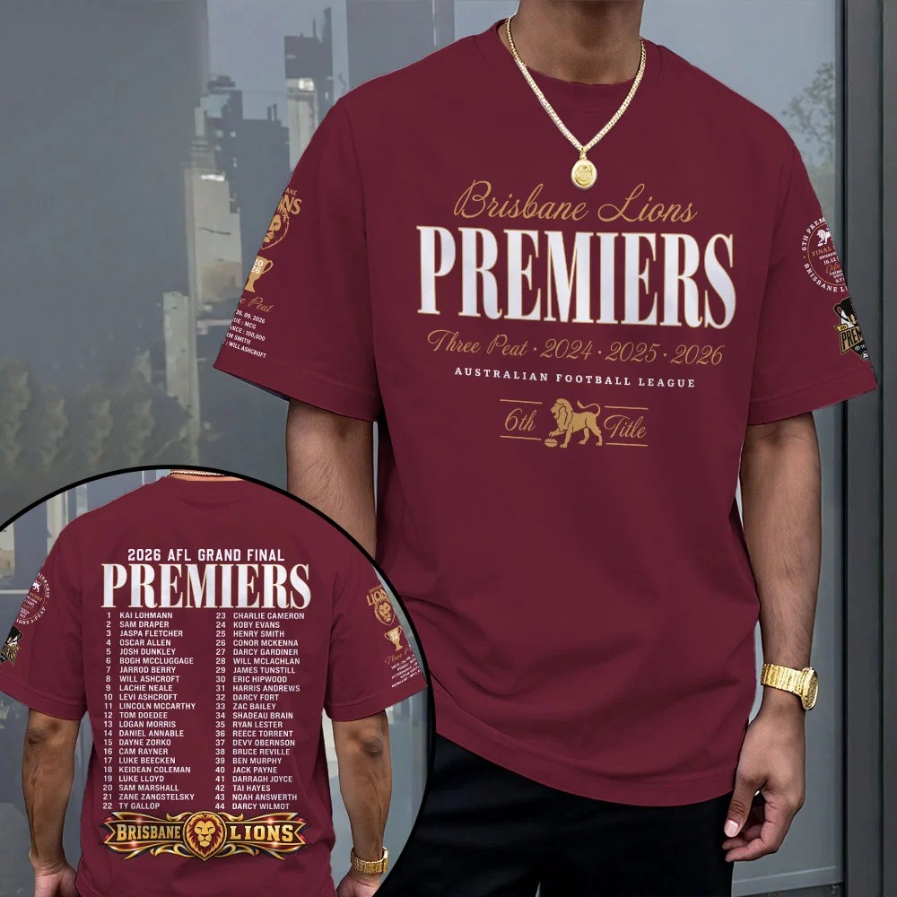 Brisbane Lions 2026 Premiers 3D Apparel – MAITM15271
