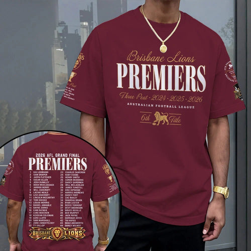 Brisbane Lions 2026 Premiers 3D Apparel – MAITM15271