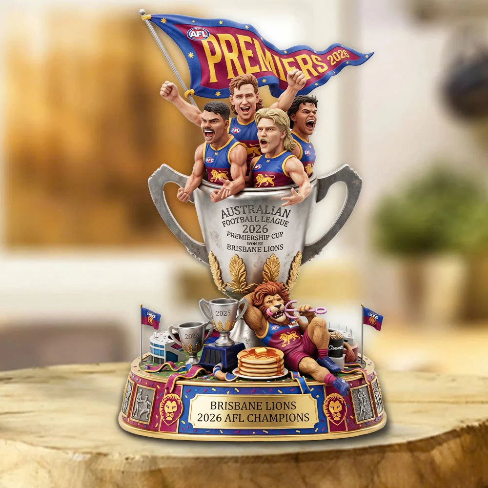 Brisbane Lions 2026 AFL Premiers Custom Shape Acrylic Plaque – TMTHU9587