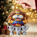 Brisbane Lions Threepeat Premiers Custom Shape 2-side Printed Acrylic Ornament – TMTHU9615