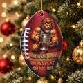 Brisbane Lions Threepeat Premiers Custom Shape 2-side Printed Acrylic Ornament – TMTHU9694