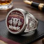 Brisbane Lions Threepeat Premiers 3D Engraved Ring – TMTHU9616