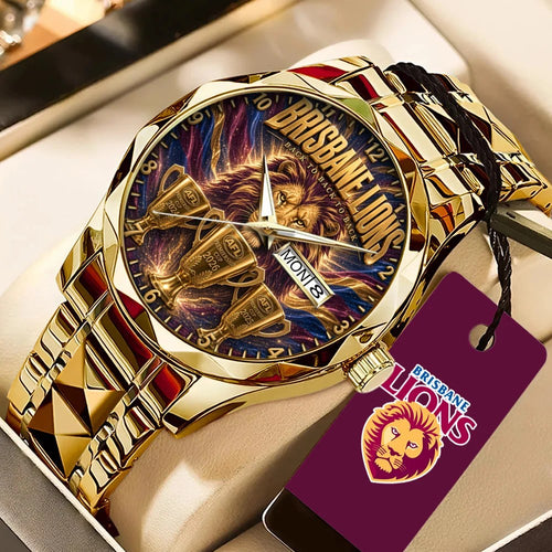 Brisbane Lions Threepeat Premiers Alloy Luxury Quartz Watch – TMTHU9756