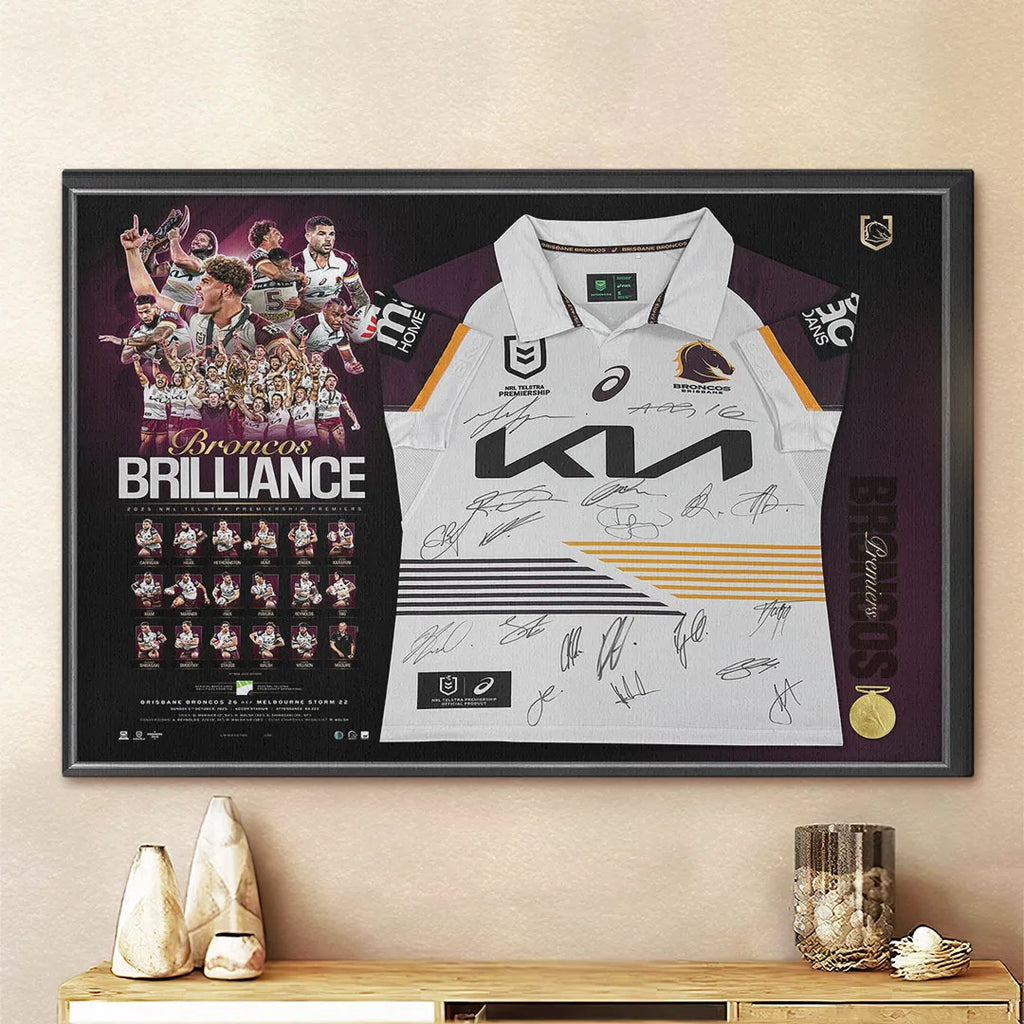 Brisbane Broncos Rectangle Canvas With Inner Frame – TMTHU2142