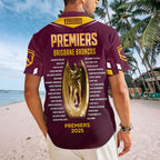 Brisbane Broncos Short Sleeve Button-Down Shirt – TMTHU2577