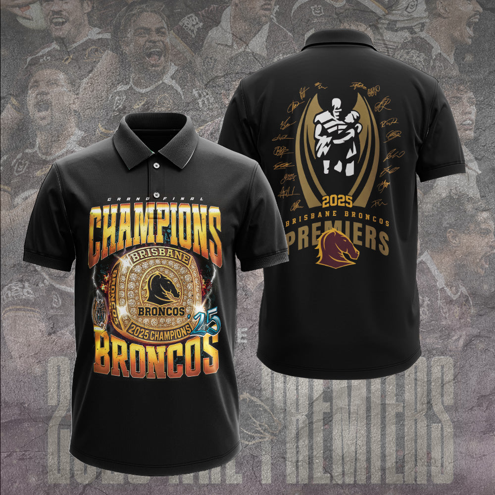 Brisbane Broncos 2025 Premiership 3D Apparel – TANTN17223