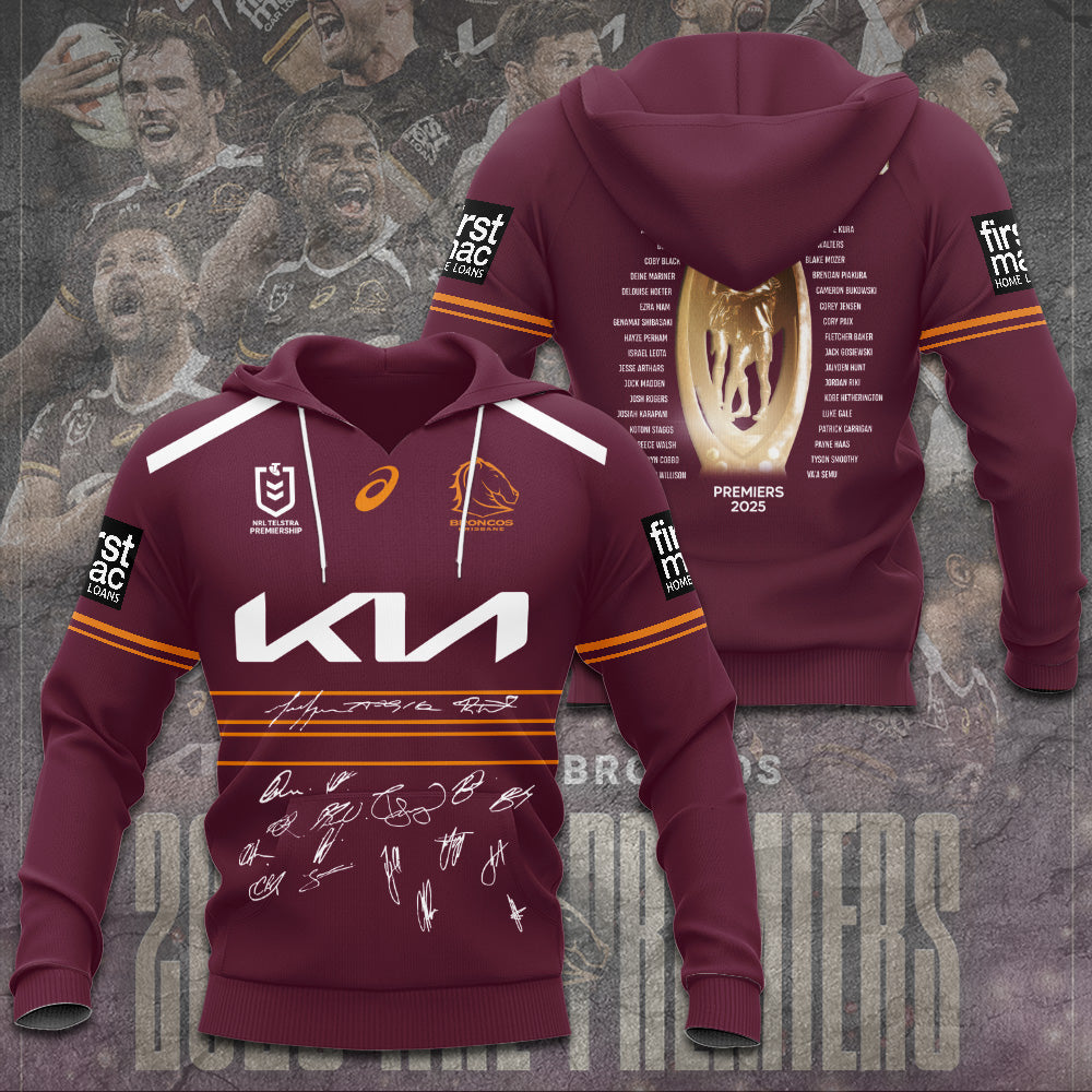 Brisbane Broncos 2025 Premiership 3D Apparel – TANTN17902