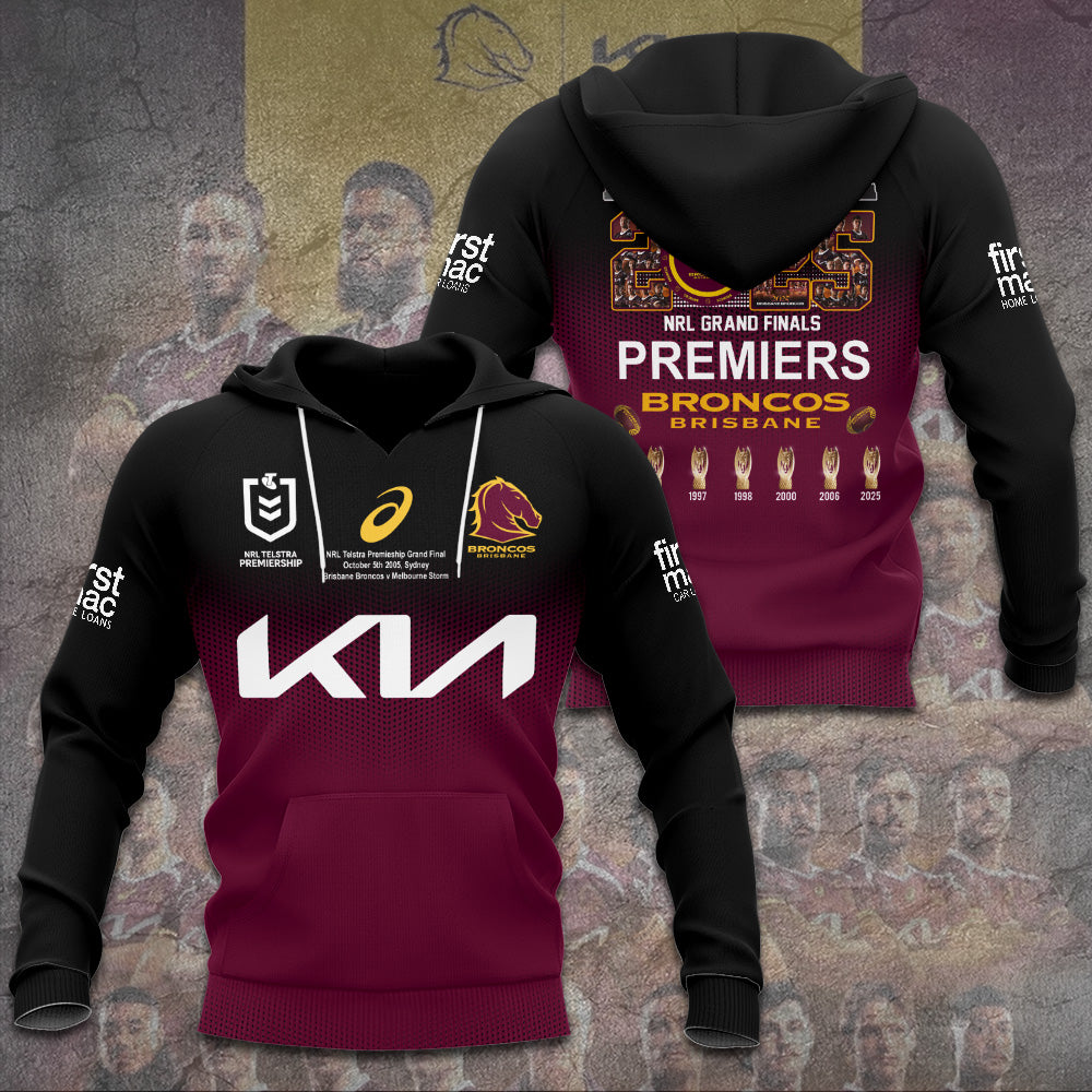Brisbane Broncos 2025 Premiership 3D Apparel – TANTN18353