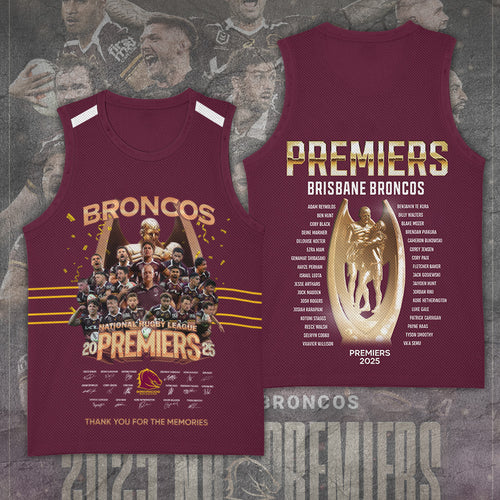 Brisbane Broncos 2025 Premiership Basketball Jersey – TANTN17850