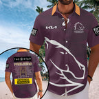 Brisbane Broncos 2025 Premiership Short Sleeve Button-Down Shirt – TANTN17705
