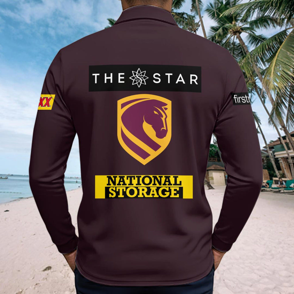 Brisbane Broncos 2026 Zip Polo Shirt – HOATT15910