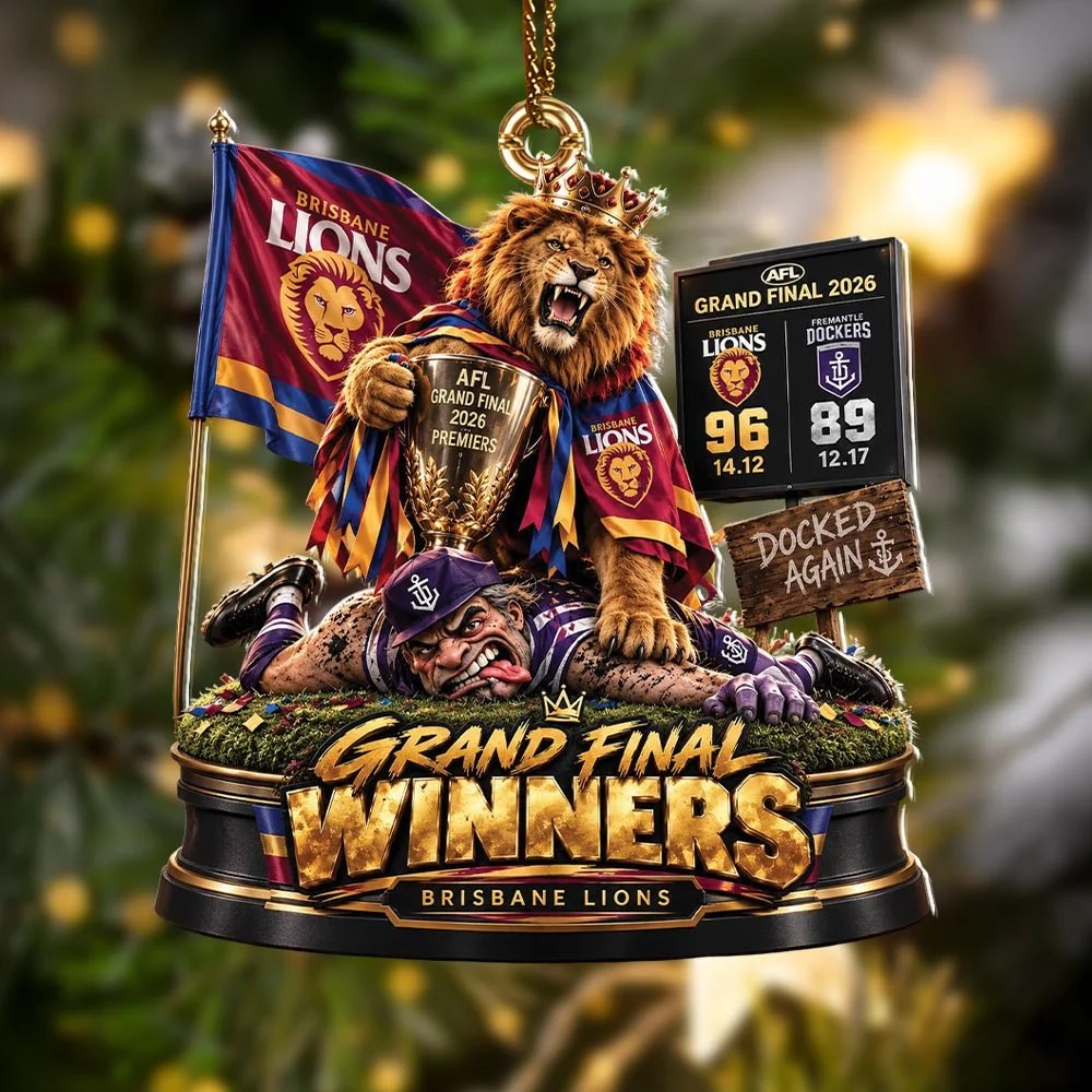 Brisbane Lions 2026 AFL Premiers Custom Shape 2-side Printed Acrylic Ornament – HOATT21548