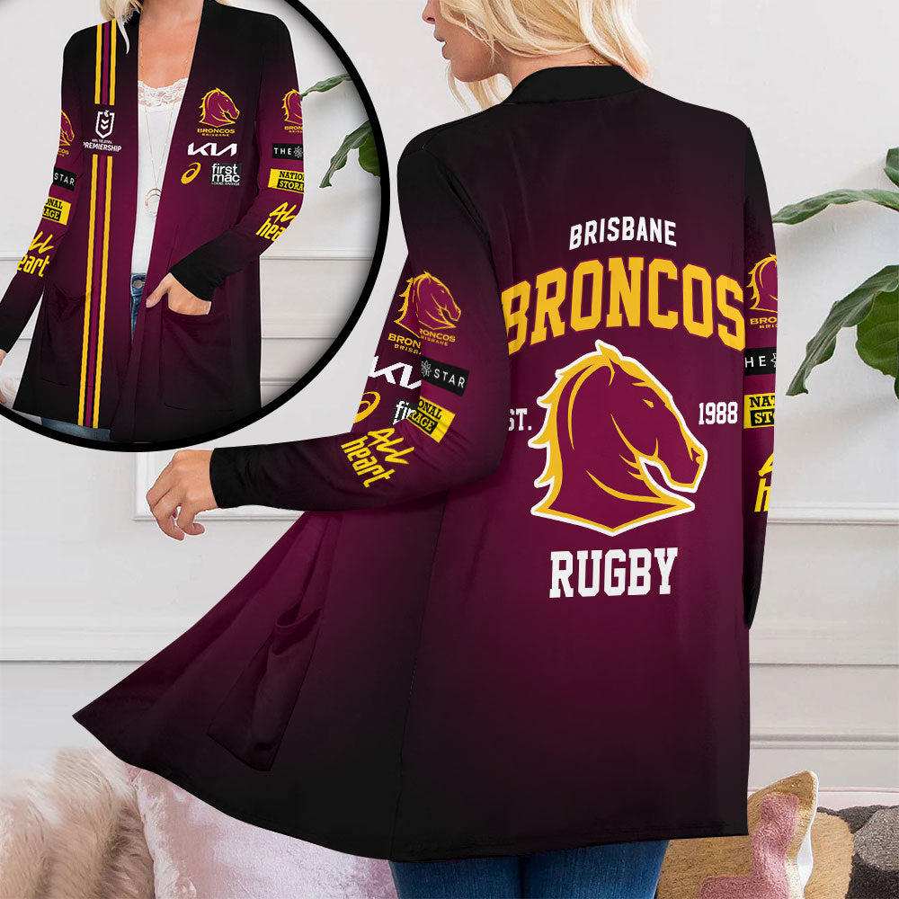 Brisbane Broncos Women's Patch Pocket Cardigan – VANDH 3769