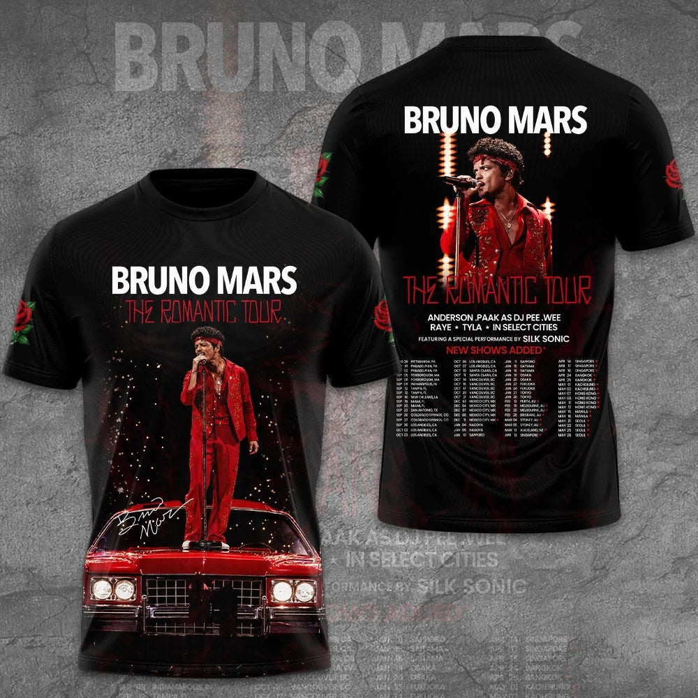 Bruno Mars The Romantic Tour 2026 – 2027 3D Apparel – GNE8346