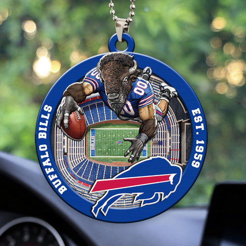Buffalo Bills Custom shape 2-sided Acrylic Car Ornament – HOATT12577