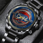 Chicago Cubs Black Stainless Steel Watch – TMTHU1197