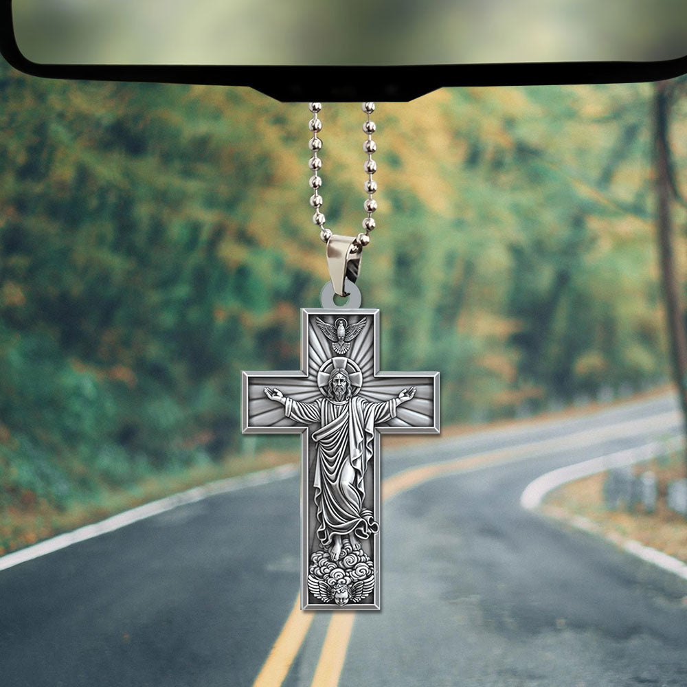 Christian Custom Shape 2-Side Printed Acrylic Car Ornament – TMTHU344