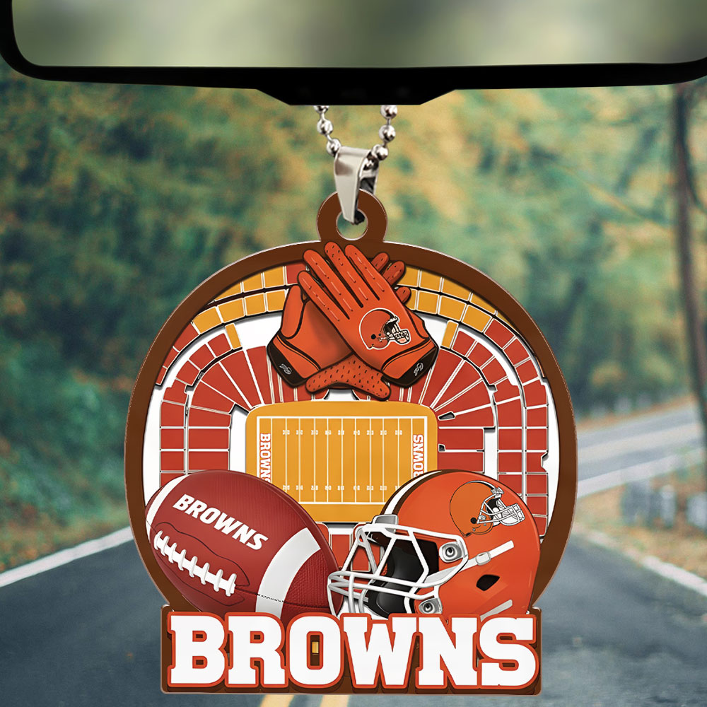 Cleveland Browns Custom shape 2-sided Acrylic Car Ornament – TMTHU771