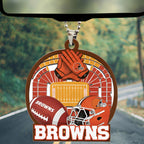 Cleveland Browns Custom shape 2-sided Acrylic Car Ornament – TMTHU771