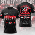 Carolina Hurricanes 2026 Stanley Cup Champions 3D Apparel – TMTHU6967