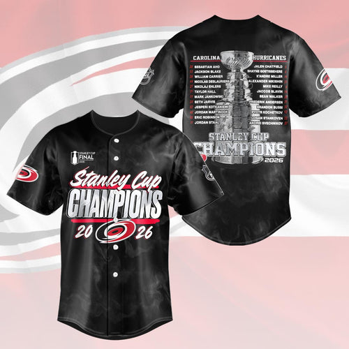 Carolina Hurricanes 2026 Stanley Cup Champions Baseball Jersey – HOATT19235
