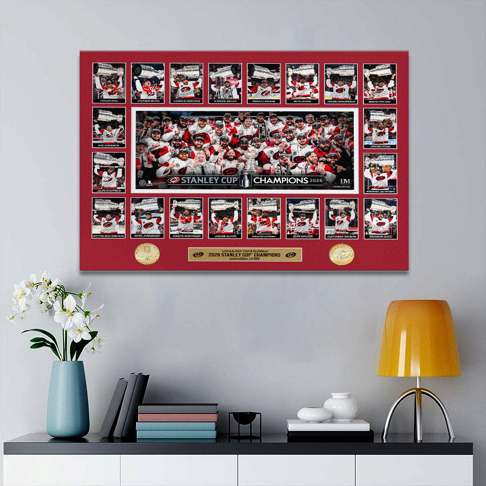 Carolina Hurricanes 2026 Stanley Cup Champions Rectangle Canvas With Inner Frame – HOATT18784