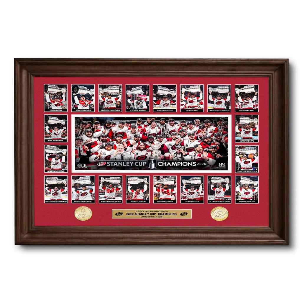 Carolina Hurricanes 2026 Stanley Cup Champions Rectangle Canvas With Inner Frame – TMTHU6824
