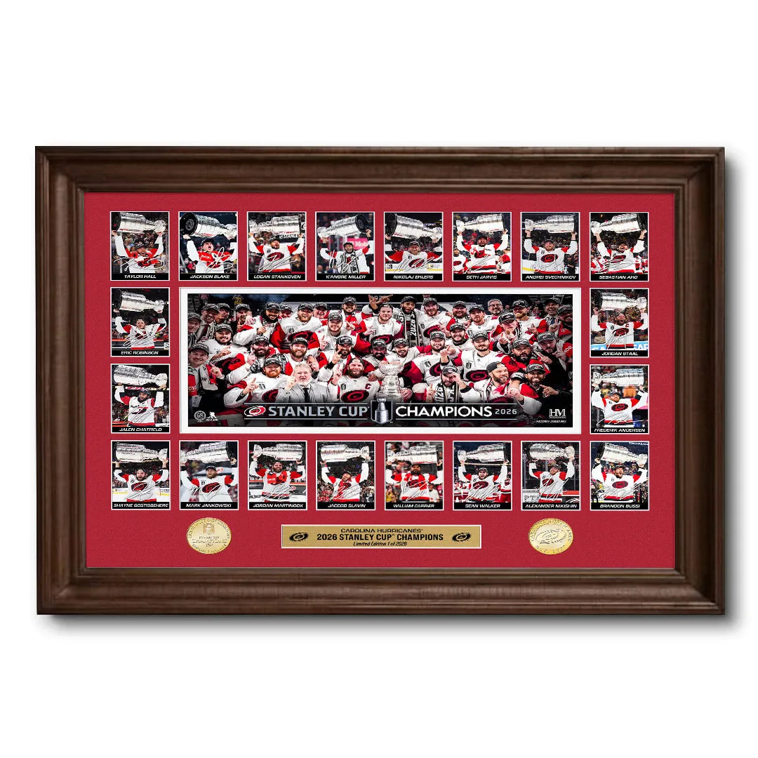 Carolina Hurricanes 2026 Stanley Cup Champions Rectangle Canvas With Inner Frame – TMTHU6824