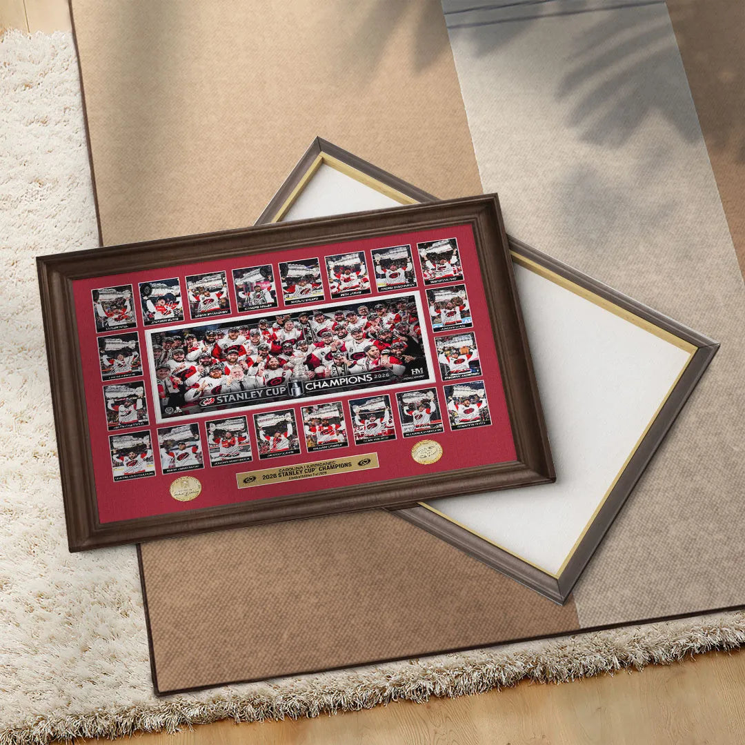 Carolina Hurricanes 2026 Stanley Cup Champions Rectangle Canvas With Inner Frame – TMTHU6824