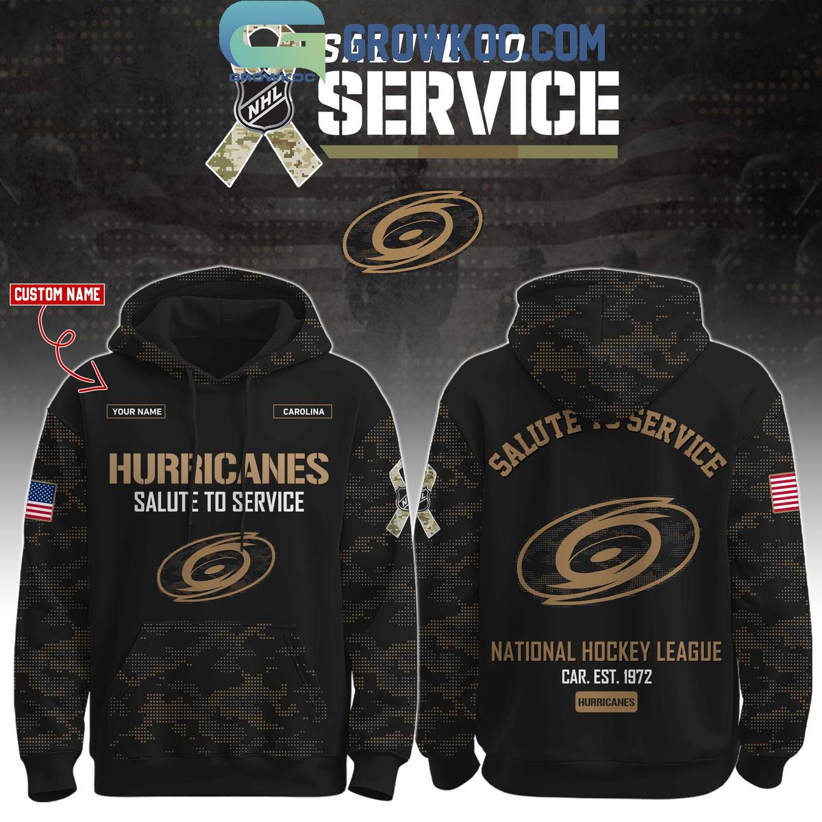 Carolina Hurricanes Salute To Service Veterans Day Hoodie Shirt