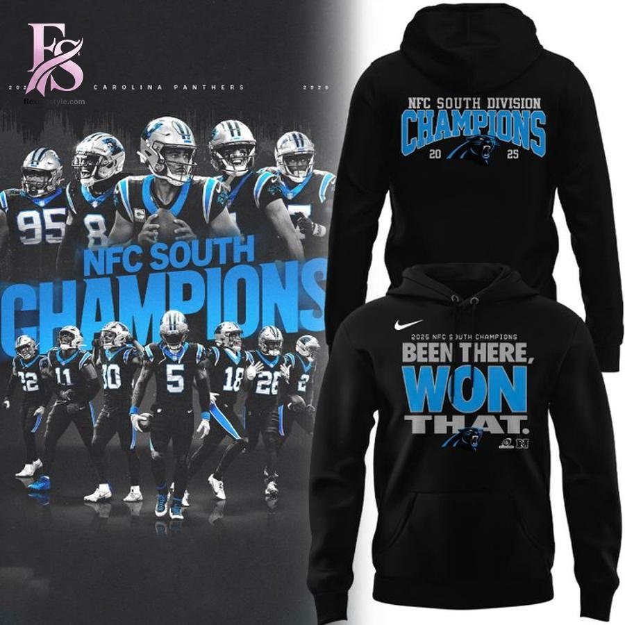 Carolina Panthers 2025 NFC South Champions Hoodie