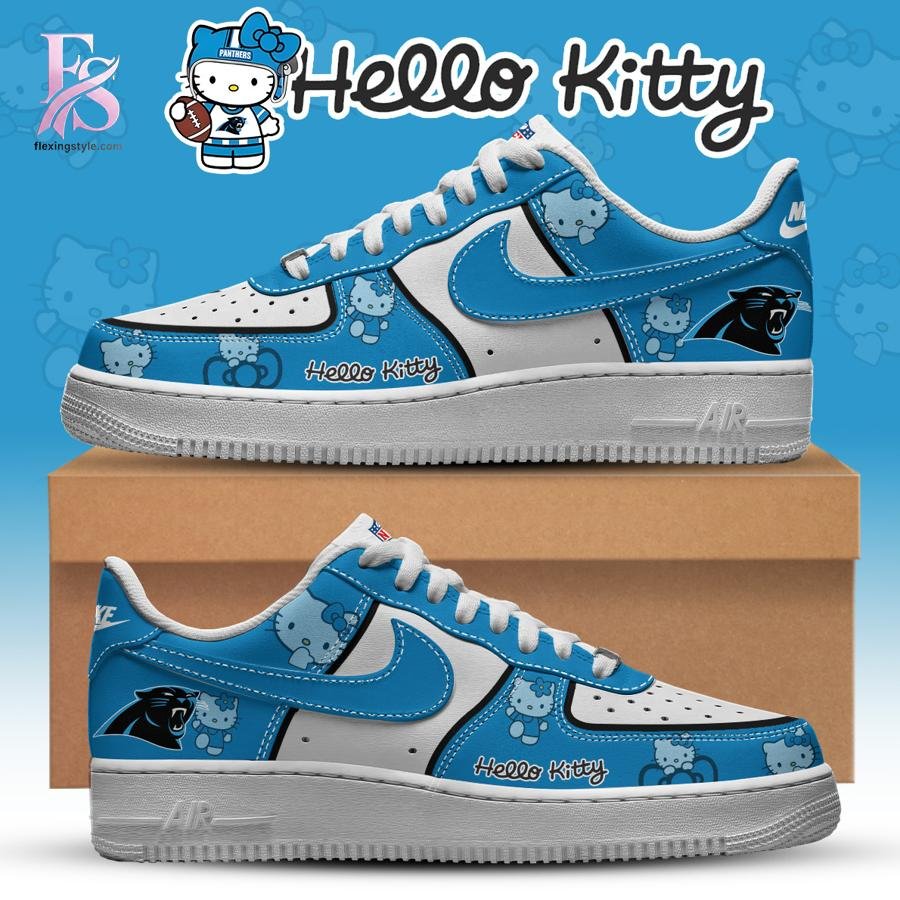 Carolina Panthers Hello Kitty Air Force Shoes