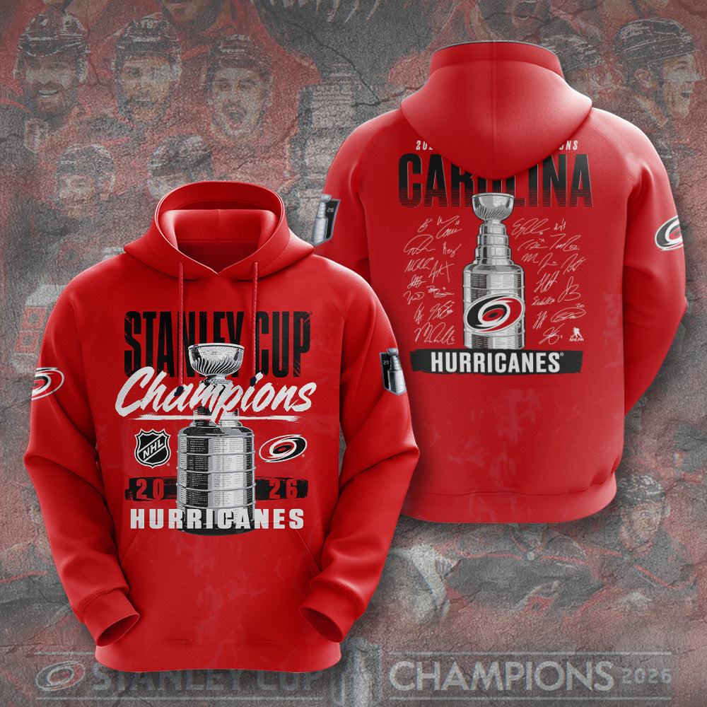 Carolina Hurricanes 2026 Stanley Cup Champions 3D Apparel – GNE7058
