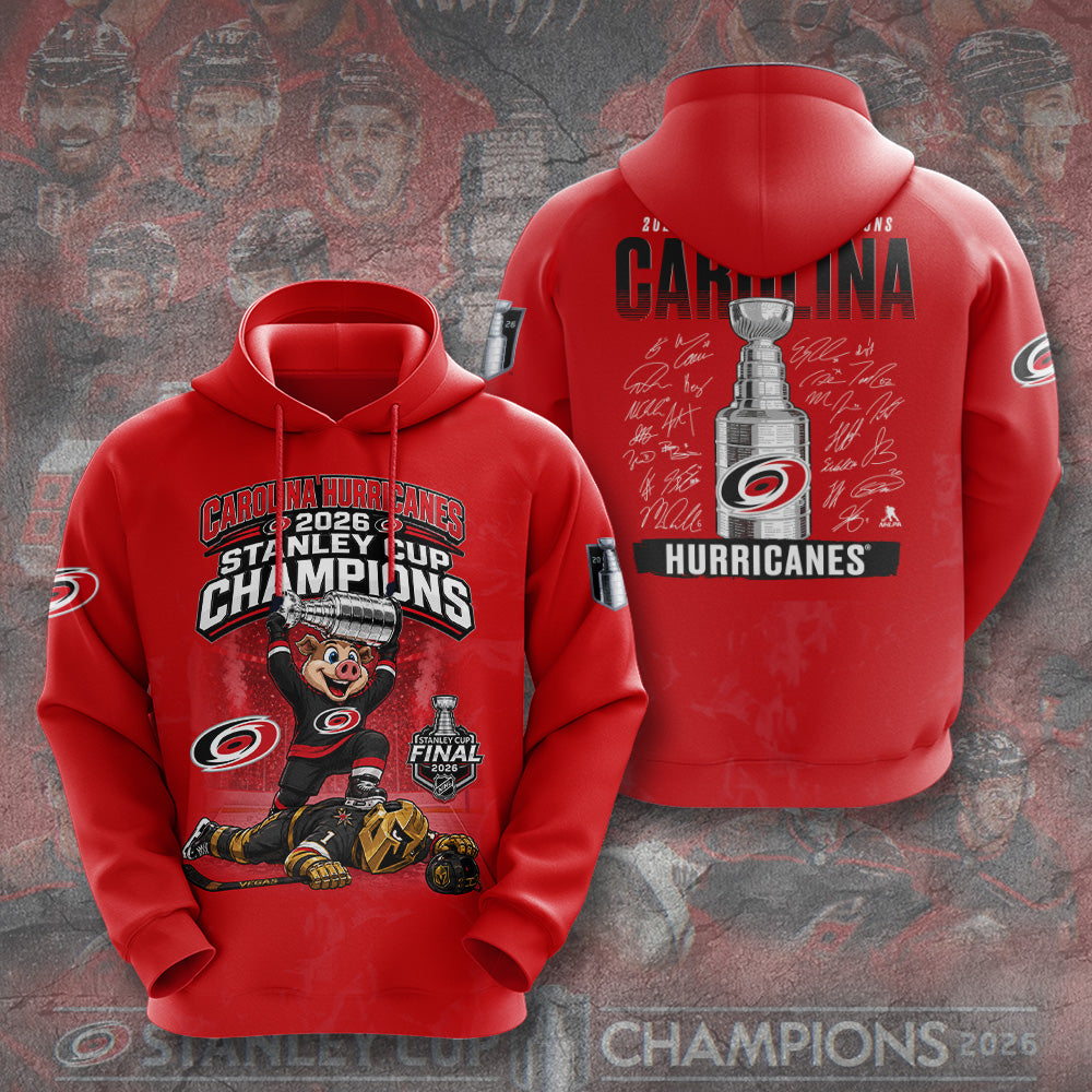 Carolina Hurricanes 2026 Stanley Cup Champions 3D Apparel – GNE7074